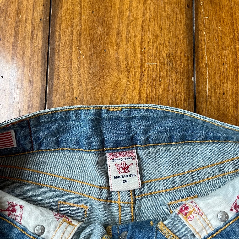 Y2K True Religion Low Rise Jean Booty Shorts